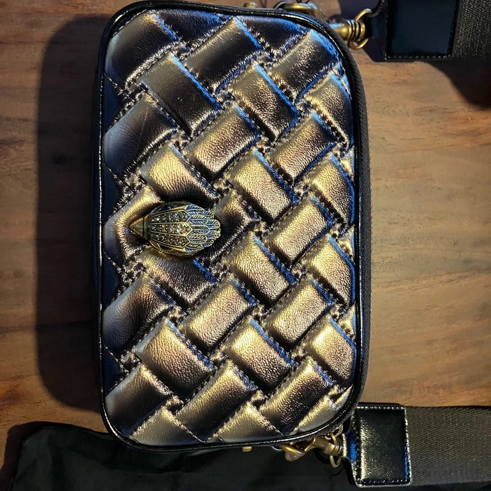 Kurt Geiger Metallic Gold Quilted Bag - Picture 7 of 7